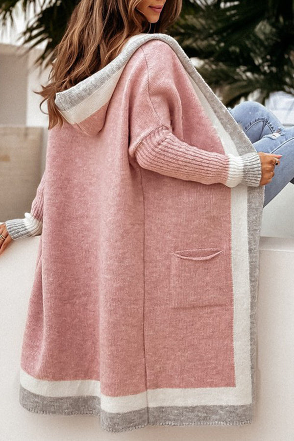 Long Hooded Cardigan Jacket for Fall and Winter