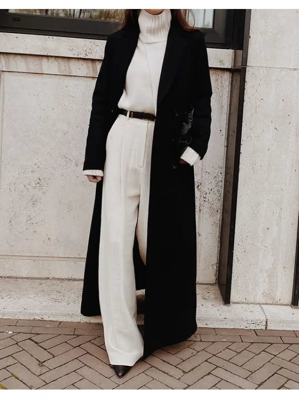Black Casual Winter Coat