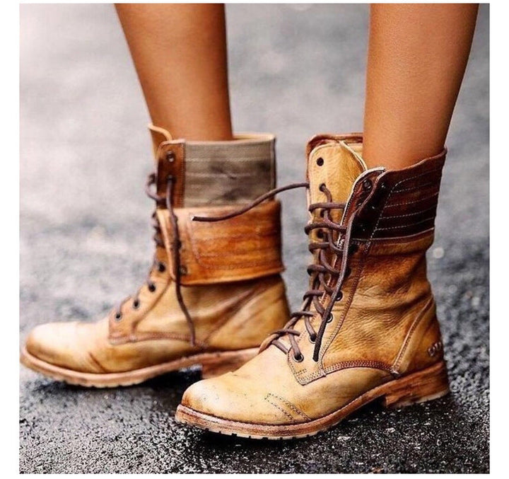 Elegant Boots with Front Lacing