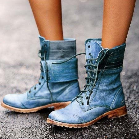 Elegant Boots with Front Lacing