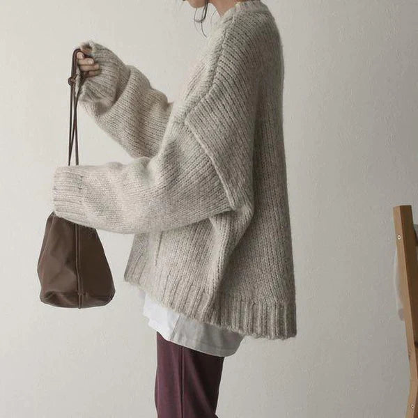 Oversized Comfortable Pullover with Pocket
