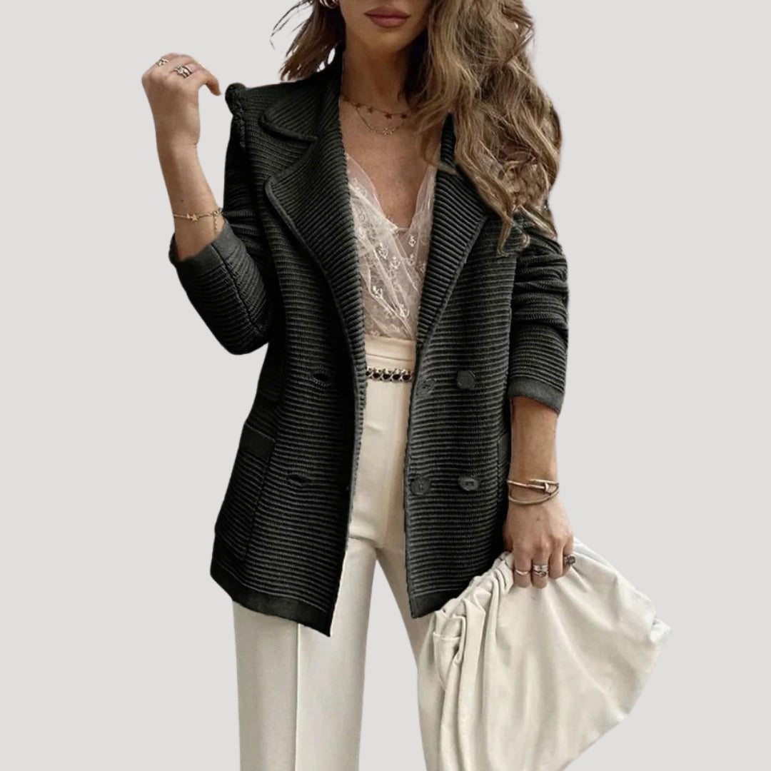 Ribbed Double Blazer Jacket