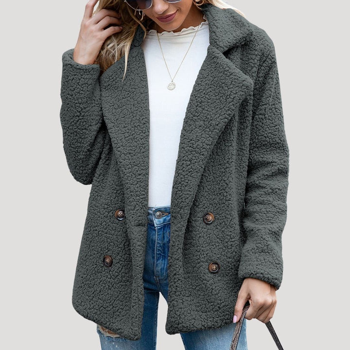 Women's Teddy Fleece Double-Breasted Winter Jacket