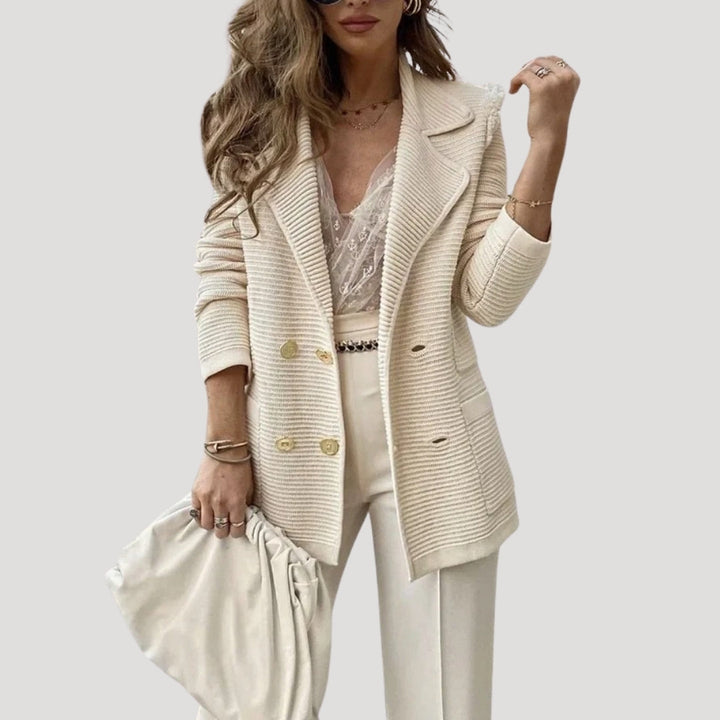Ribbed Double Blazer Jacket