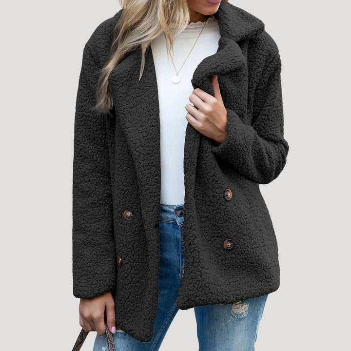 Women's Teddy Fleece Double-Breasted Winter Jacket