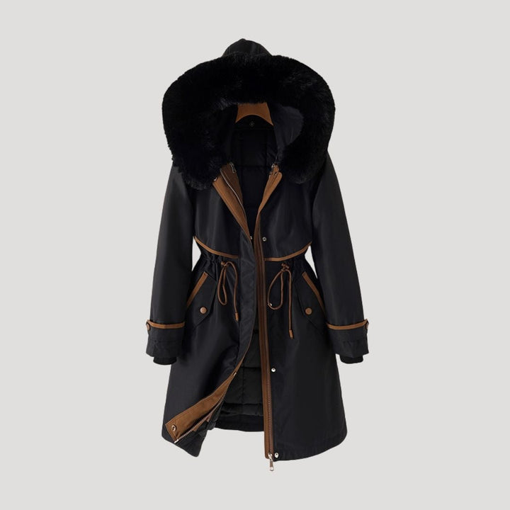 Women's Faux Fur Long Waterproof Winter Parka Coat