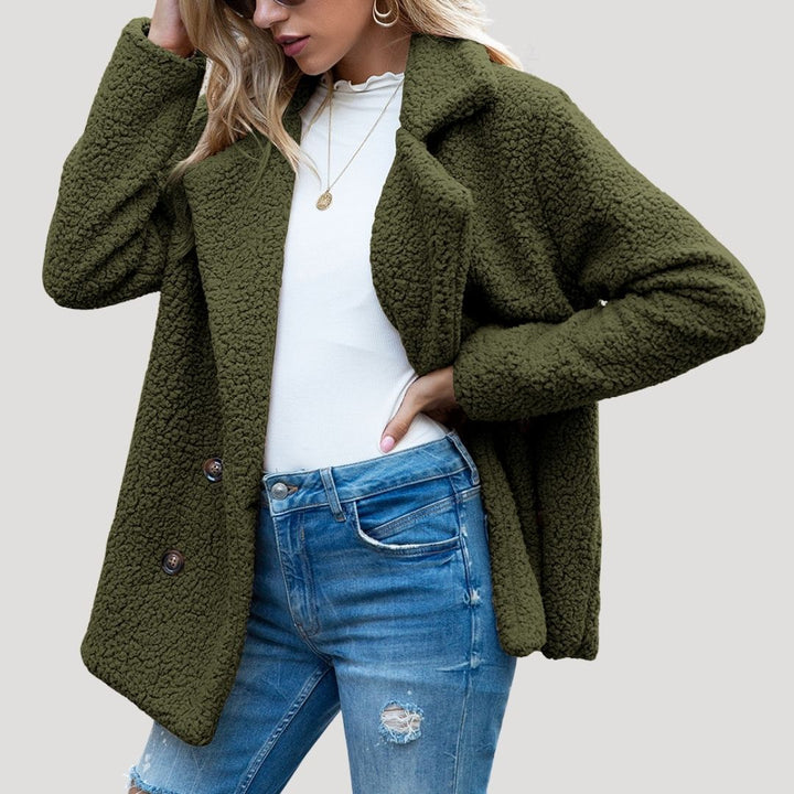 Women's Teddy Fleece Double-Breasted Winter Jacket
