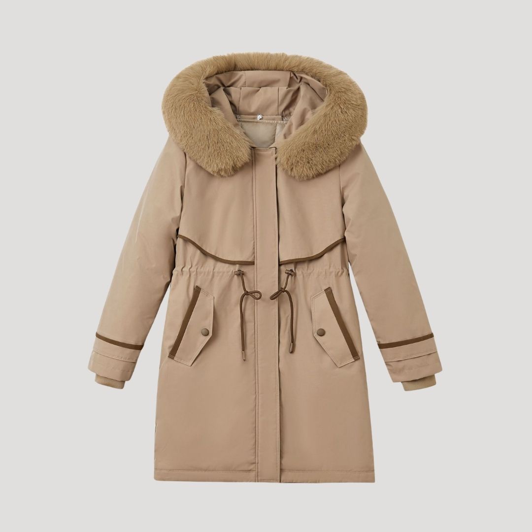 Women's Faux Fur Long Waterproof Winter Parka Coat