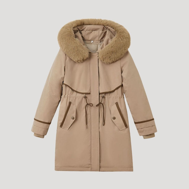 Women's Faux Fur Long Waterproof Winter Parka Coat