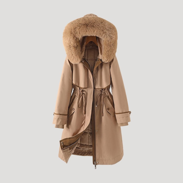 Women's Faux Fur Long Waterproof Winter Parka Coat