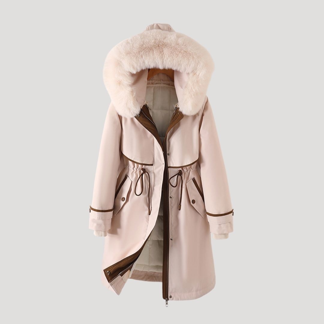 Women's Faux Fur Long Waterproof Winter Parka Coat