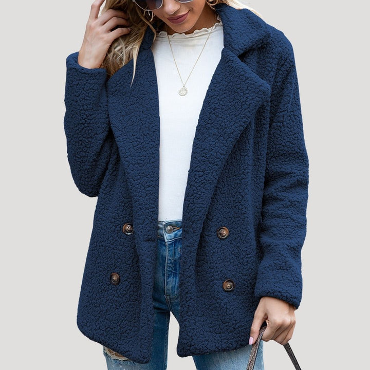 Women's Teddy Fleece Double-Breasted Winter Jacket
