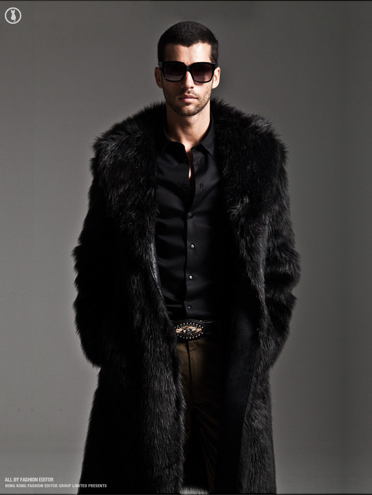 Men's Elegant Faux Fur Coat