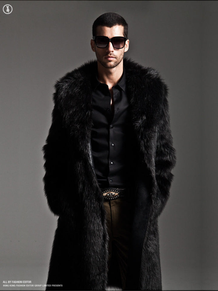 Men's Elegant Faux Fur Coat