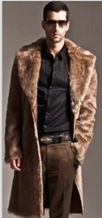 Men's Elegant Faux Fur Coat