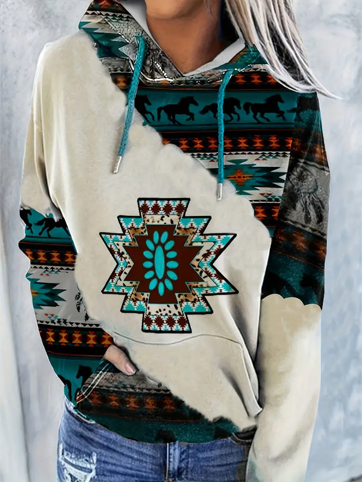 Casual Sweater with Long Sleeves and Hood
