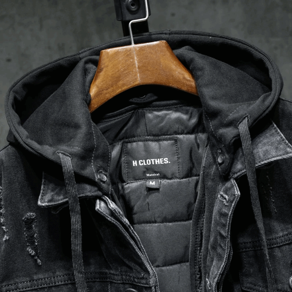 Men's Hooded Denim Jacket