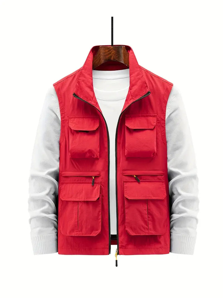 Men's Vest Multi with Pockets with Zipper