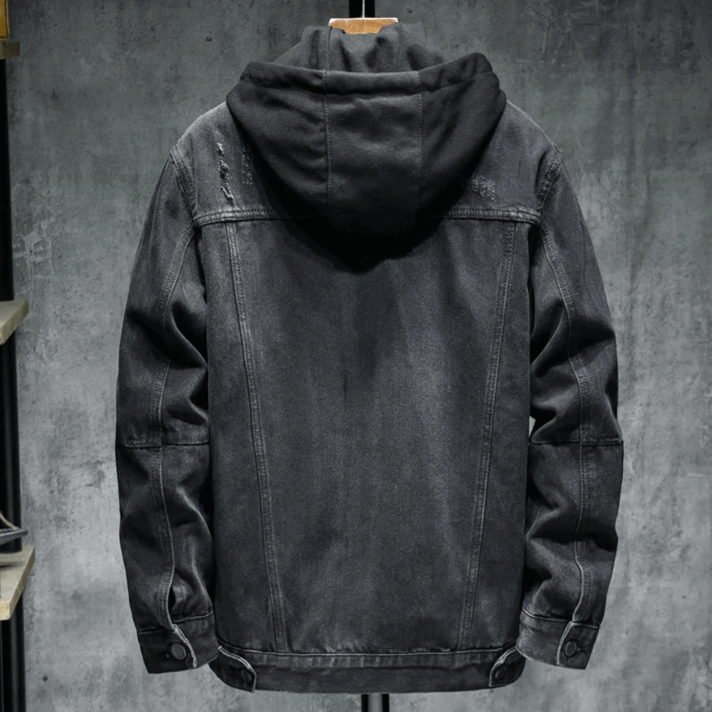 Men's Hooded Denim Jacket