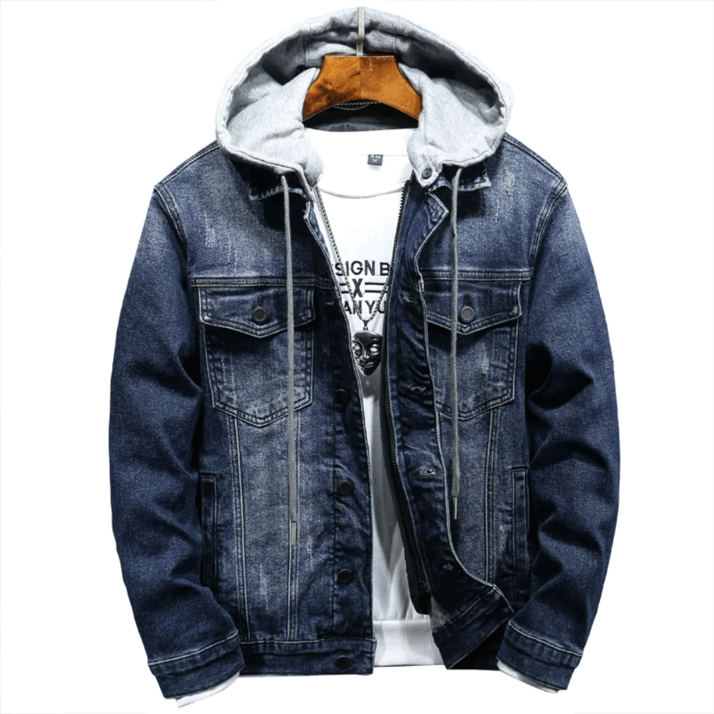 Men's Hooded Denim Jacket