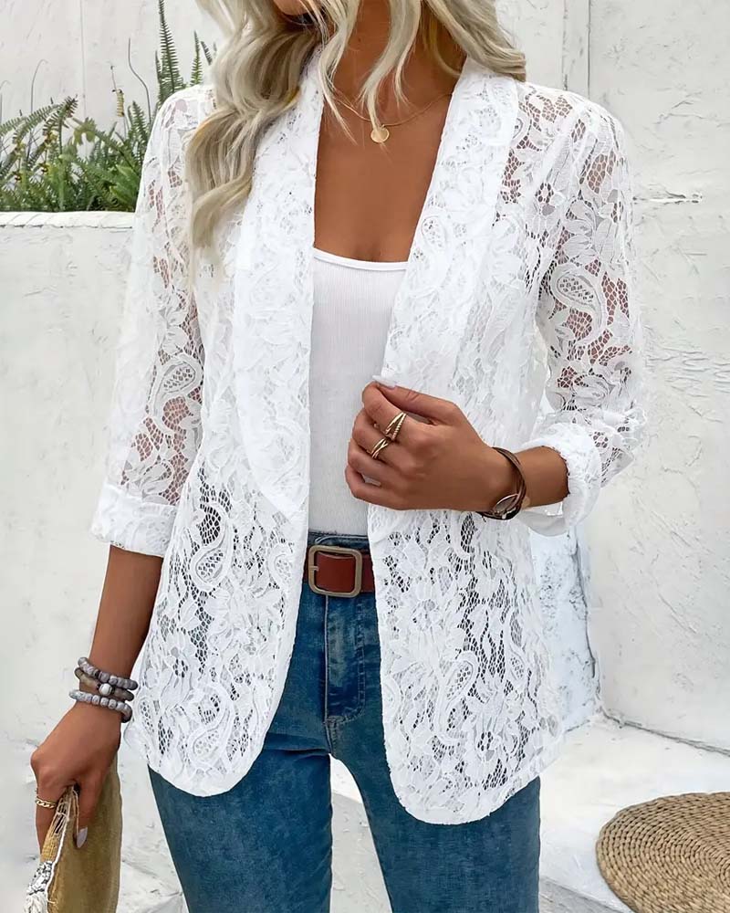 Elegant Blazer with Lace