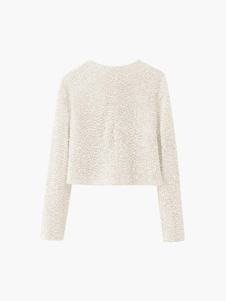 Velvet Bow Decor Jacket