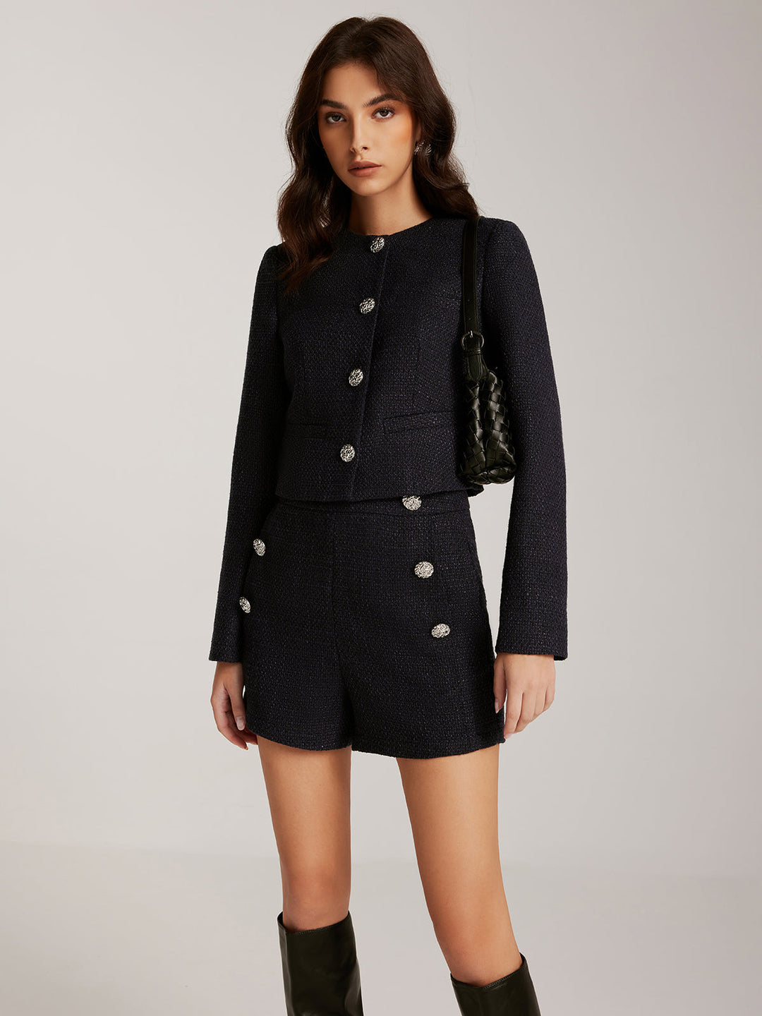 Down Tweed Short Jacket
