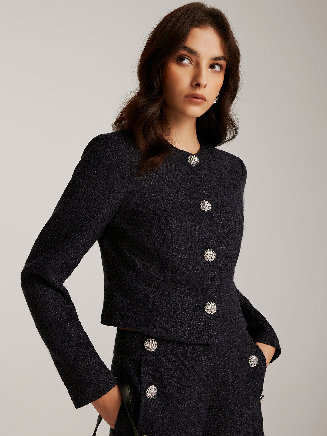 Down Tweed Short Jacket