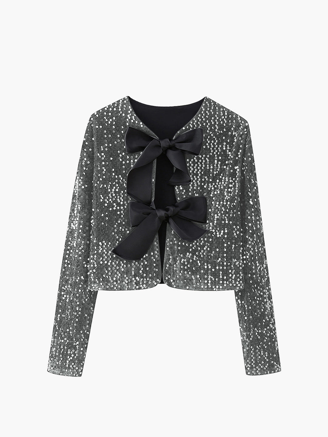 Velvet Bow Decor Jacket