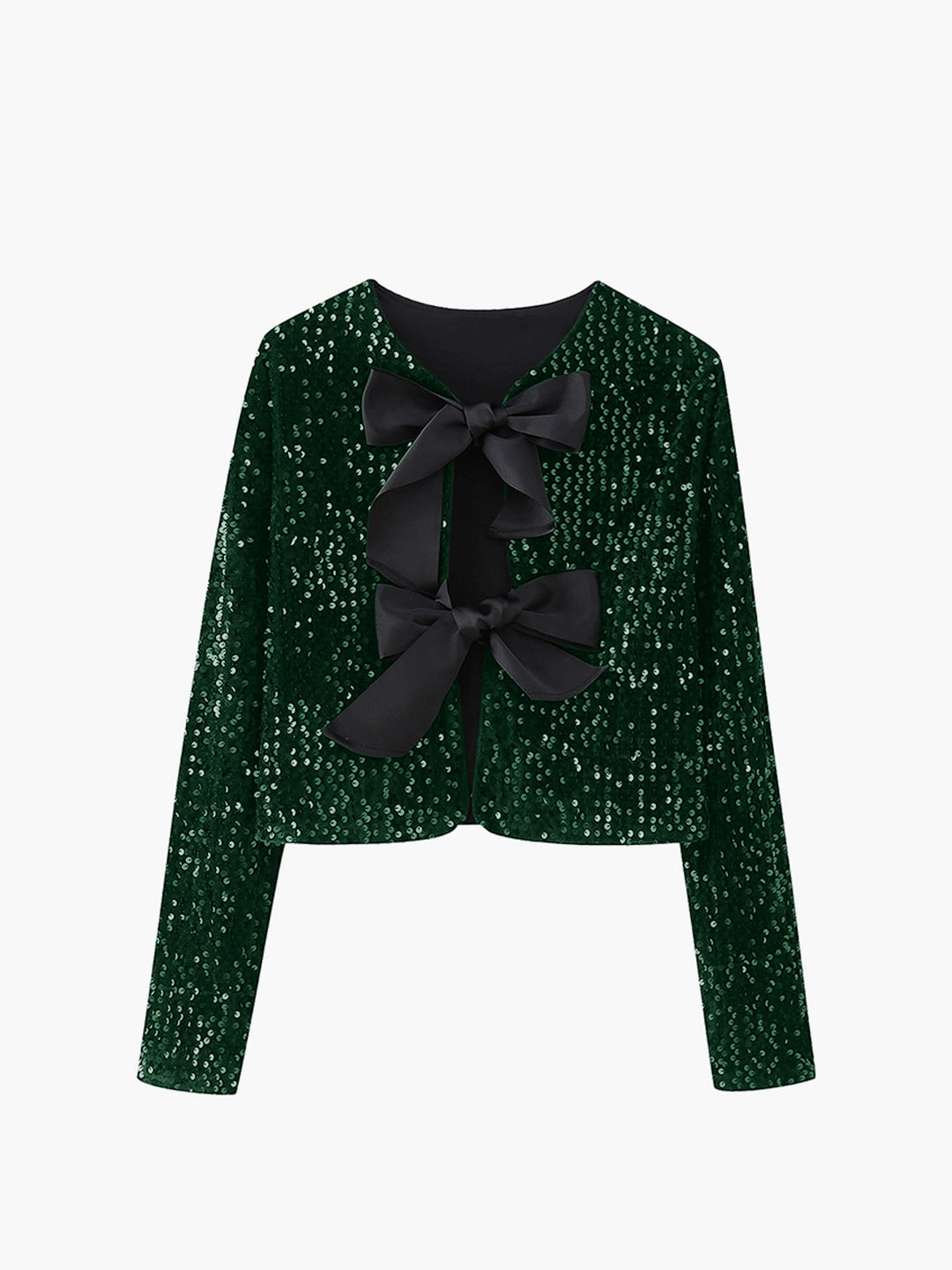Velvet Bow Decor Jacket