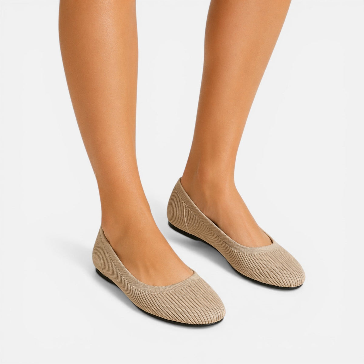 Women’s Knit Ballet Loafers Comfort Slip-On Casual Shoes