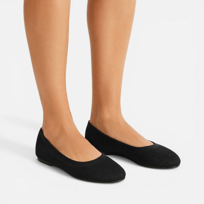 Women’s Knit Ballet Loafers Comfort Slip-On Casual Shoes