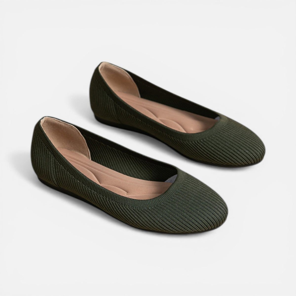Women’s Knit Ballet Loafers Comfort Slip-On Casual Shoes