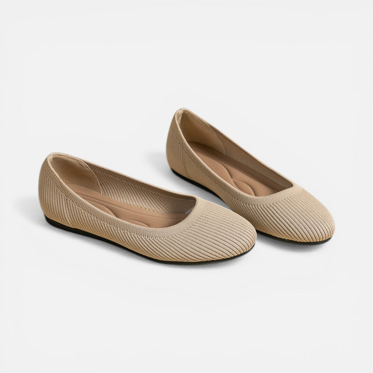 Women’s Knit Ballet Loafers Comfort Slip-On Casual Shoes