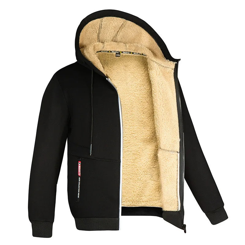 Hoodie made of Lambswool - Warm & Soft Sweatshirt with Hood and Plush Lining for Winter
