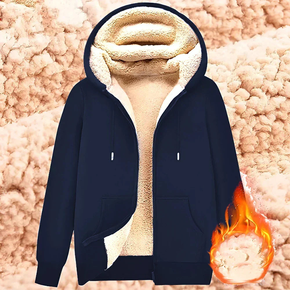 Hoodie made of Lambswool - Warm & Soft Sweatshirt with Hood and Plush Lining for Winter