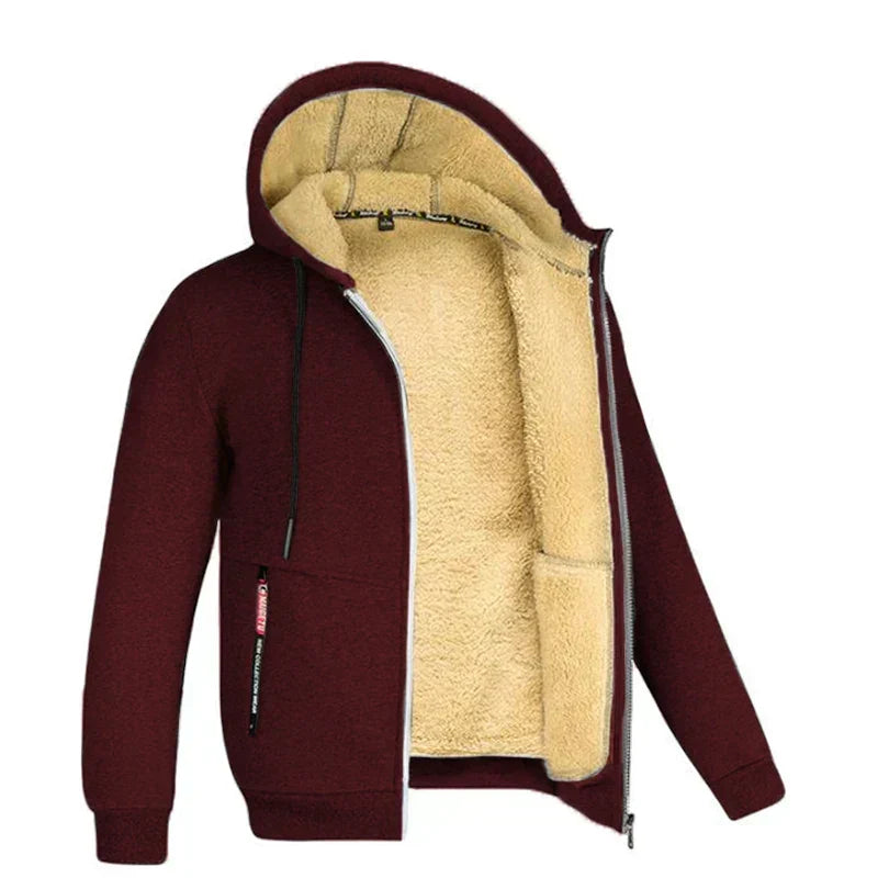 Hoodie made of Lambswool - Warm & Soft Sweatshirt with Hood and Plush Lining for Winter