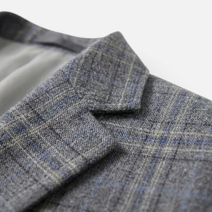 Men's Checked Blazer Jacket Slim Fit