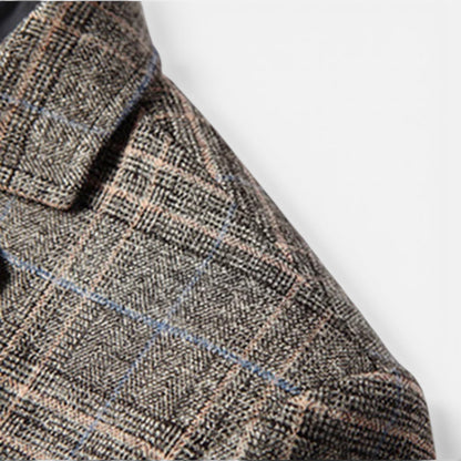 Men's Checked Blazer Jacket Slim Fit