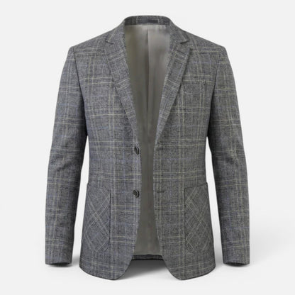 Men's Checked Blazer Jacket Slim Fit