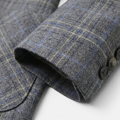 Men's Checked Blazer Jacket Slim Fit