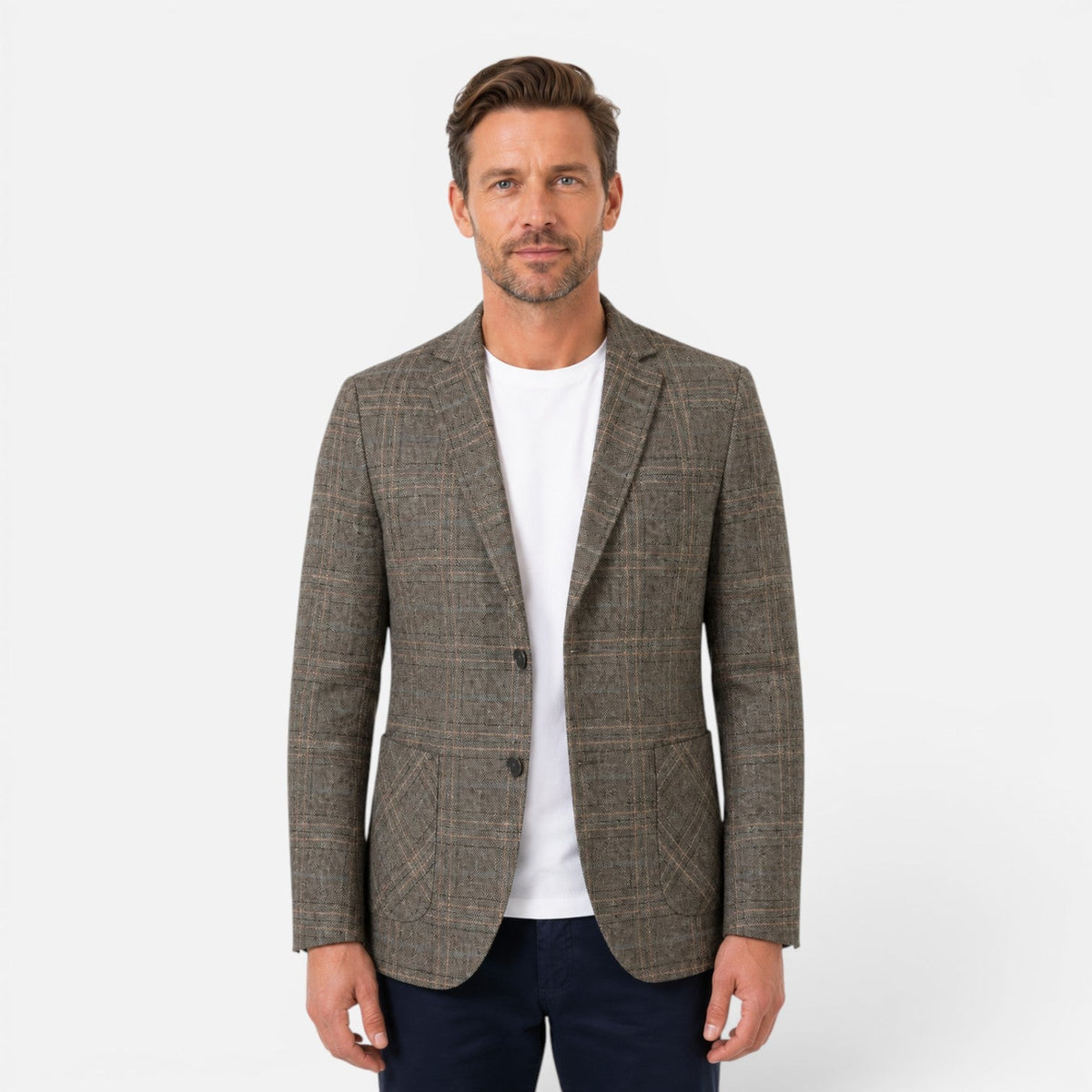Men's Checked Blazer Jacket Slim Fit
