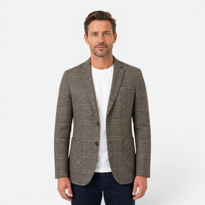Men's Checked Blazer Jacket Slim Fit
