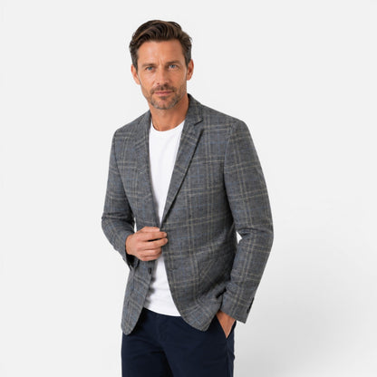 Men's Checked Blazer Jacket Slim Fit