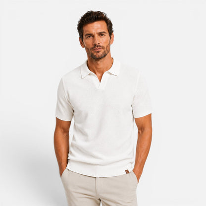Men’s Slim Fit Knit Polo Shirt Lightweight Breathable Wear