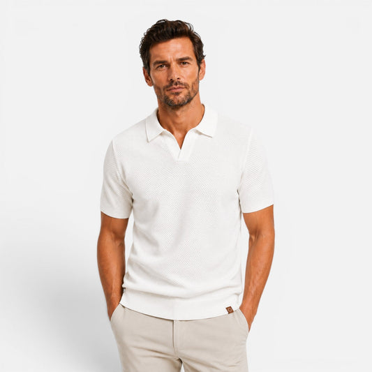 Men’s Slim Fit Knit Polo Shirt Lightweight Breathable Wear