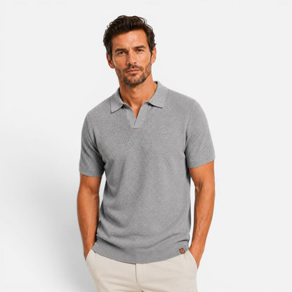 Men’s Slim Fit Knit Polo Shirt Lightweight Breathable Wear