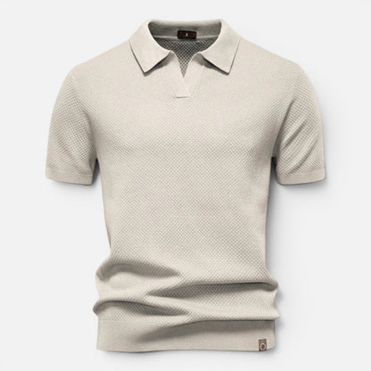 Men’s Slim Fit Knit Polo Shirt Lightweight Breathable Wear