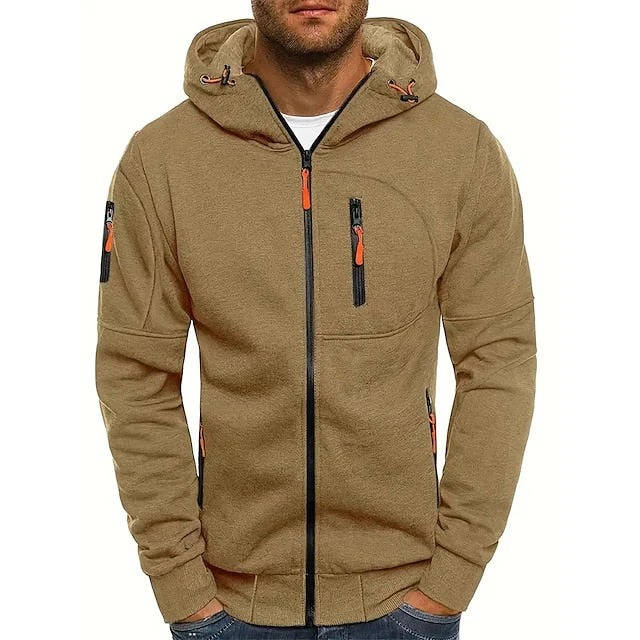 Hoodie with Full Zipper - Comfortable Hoodie