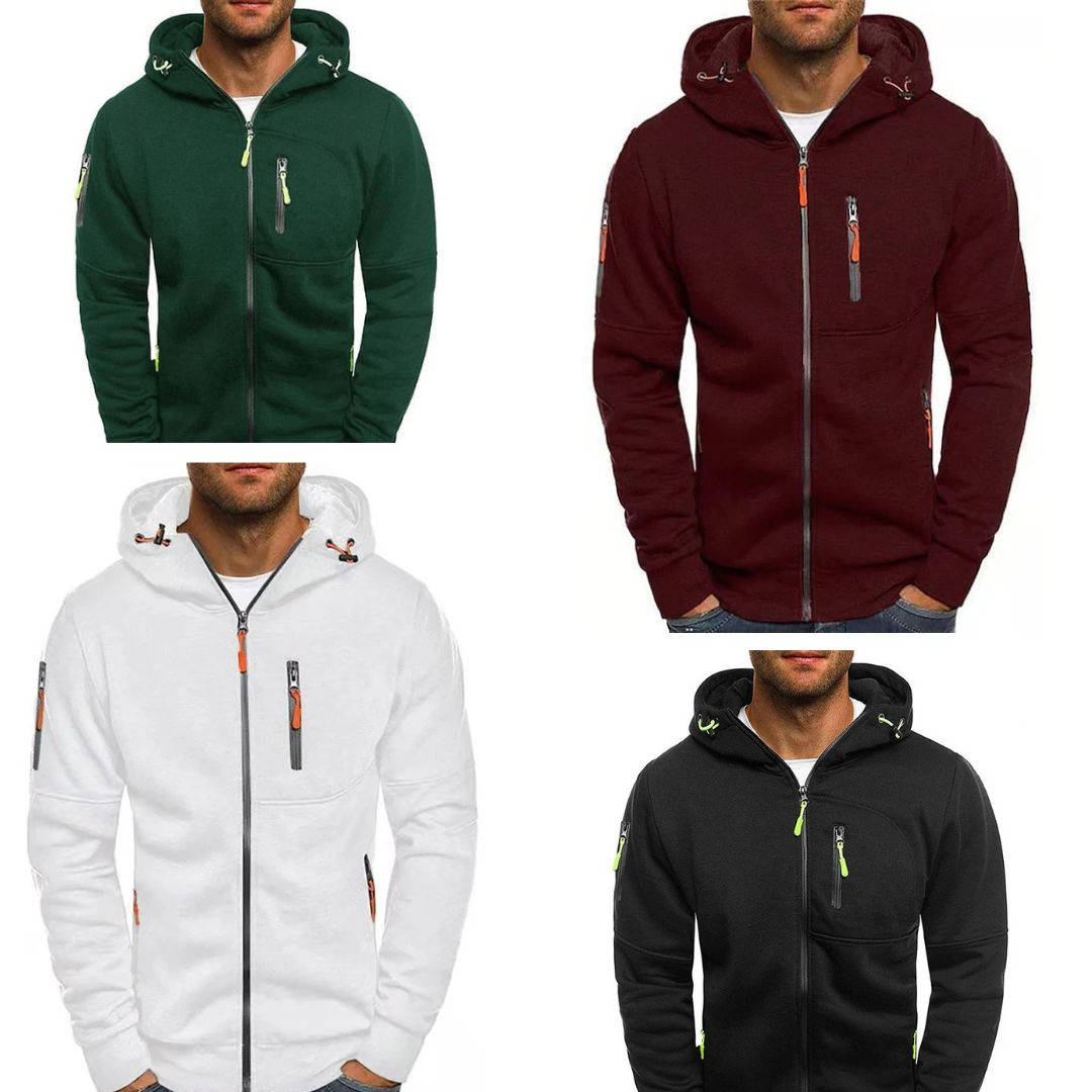 Hoodie with Full Zipper - Comfortable Hoodie
